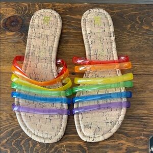 BC Footwear- Rainbow Cork Sandals